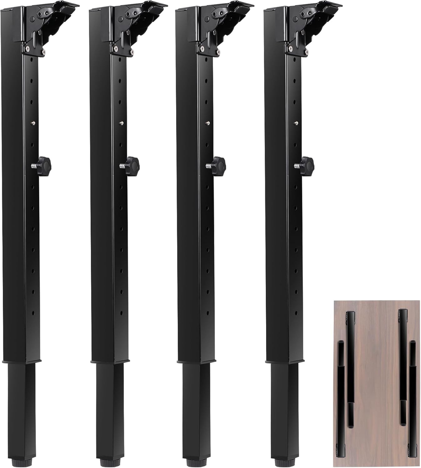 Folding Adjustable Square Table Legs 4 PCS, Adjustable Height 25”- 34” DIY Desk