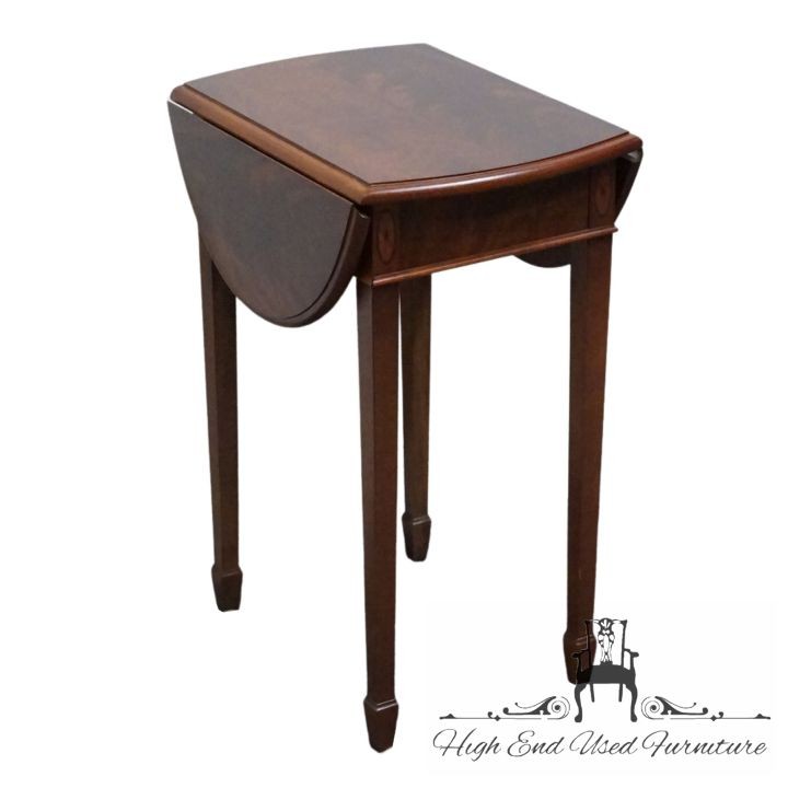 HEKMAN FURNITURE Solid Flame Mahogany Traditional Style 26″ Drop Leaf Accent …