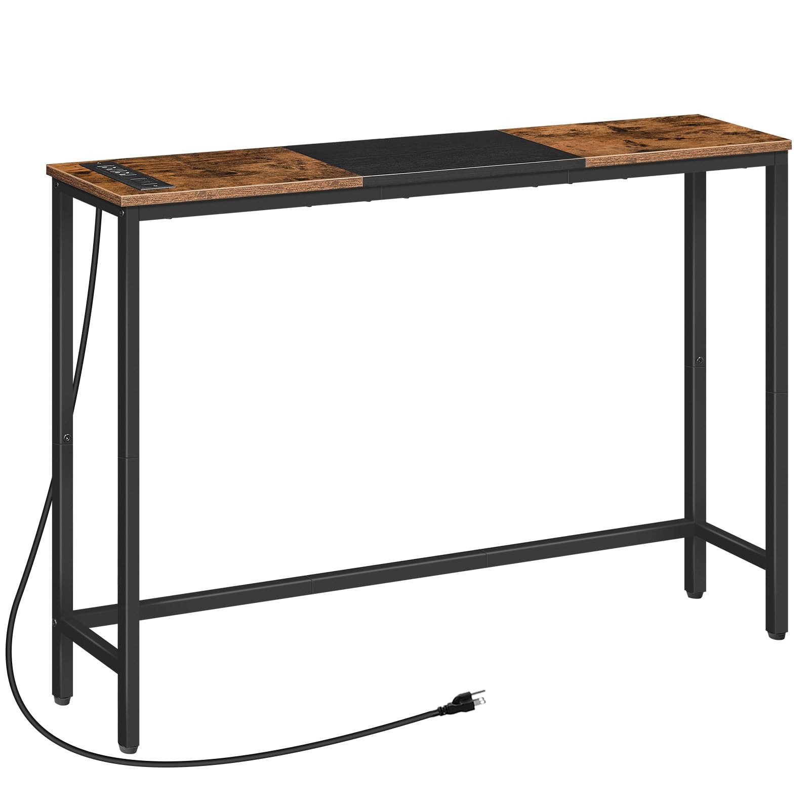 HOOBRO Narrow Console Table with Power Outlets, 44.9 Inches Sofa Table, Slim …