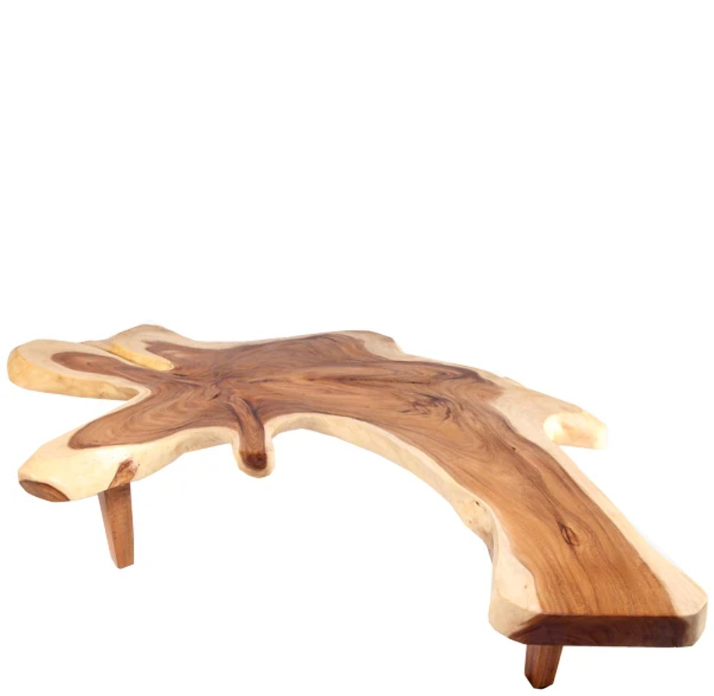 95″ Long Free Form One Slab Living Edge Coffee Table 10