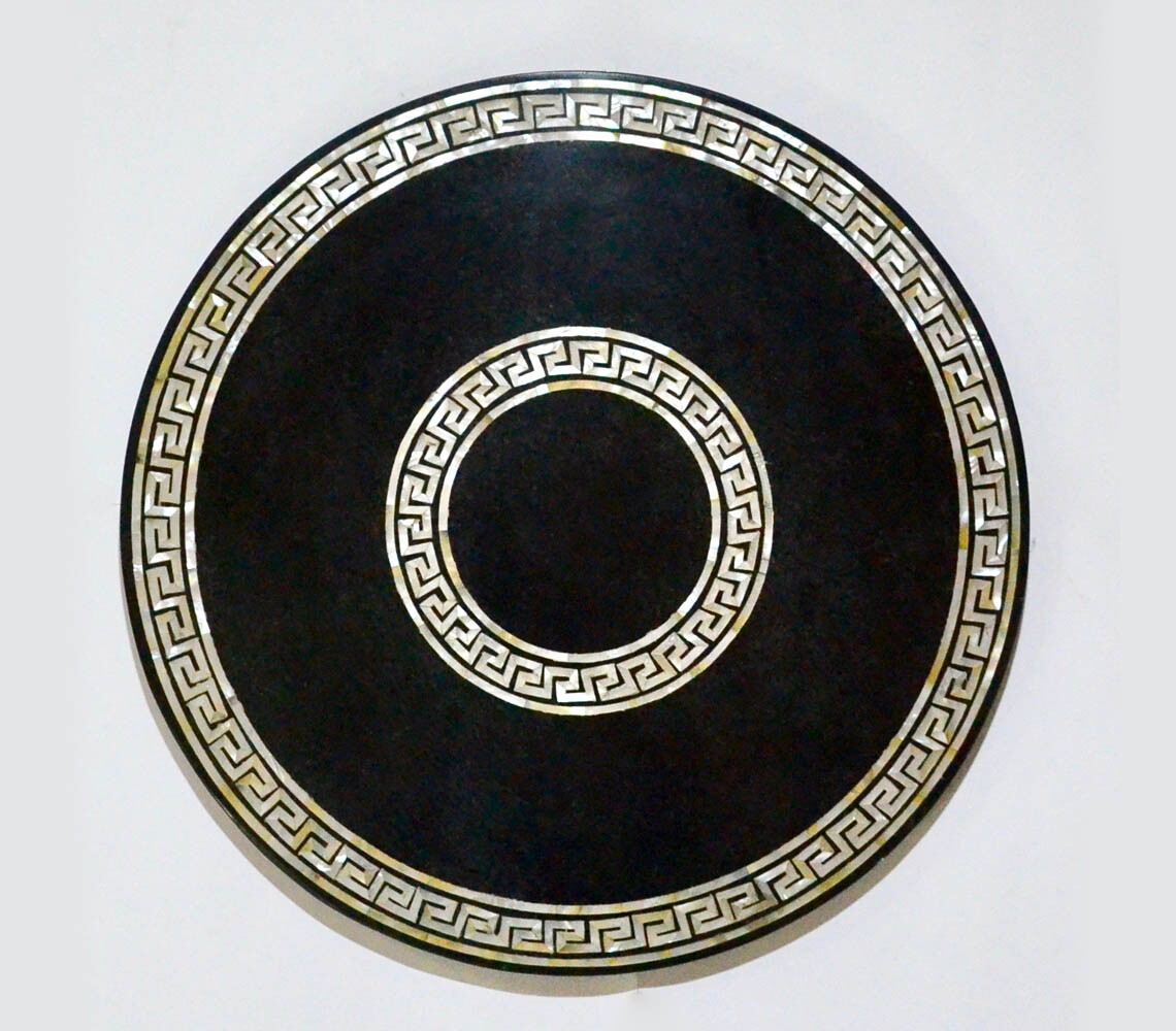 42″ Marble Table Top Handmade inlay marquetry Pietra dura work Art