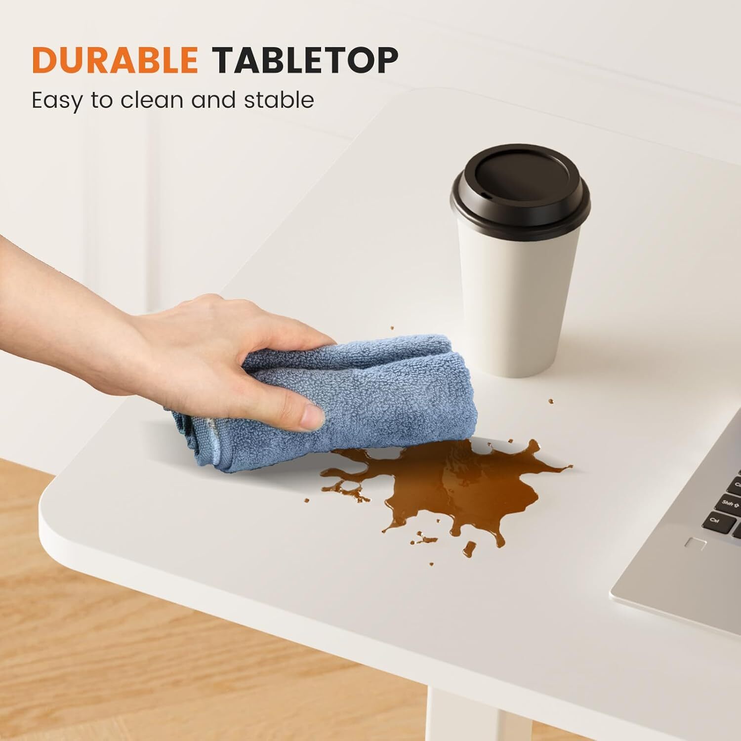 Overbed Bedside Table with Wheels Adjustable Hospital Home Use Bed Laptop Table