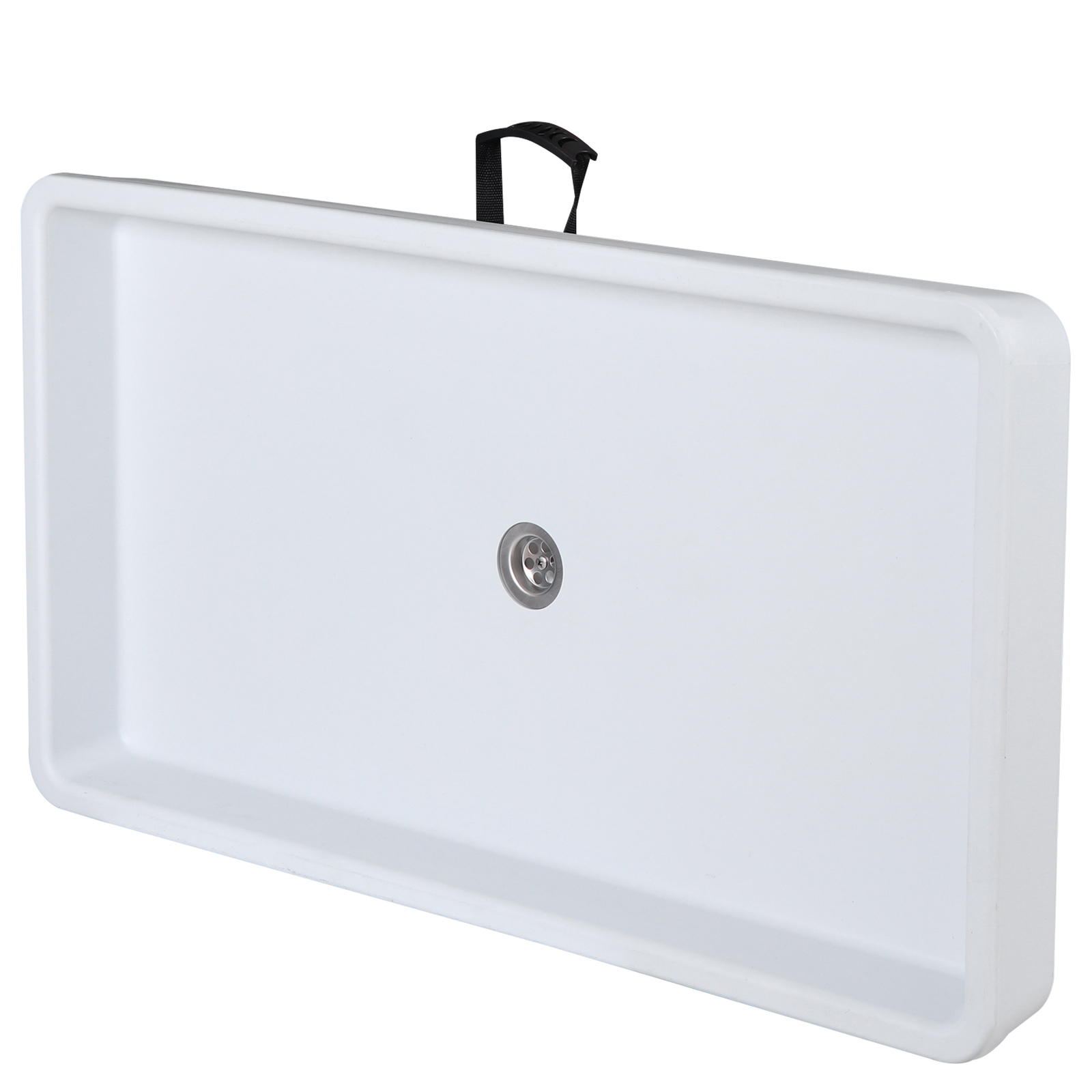 40.5” Folding Ice Cooler Table with Detachable White Skirt Party Table Outdoor