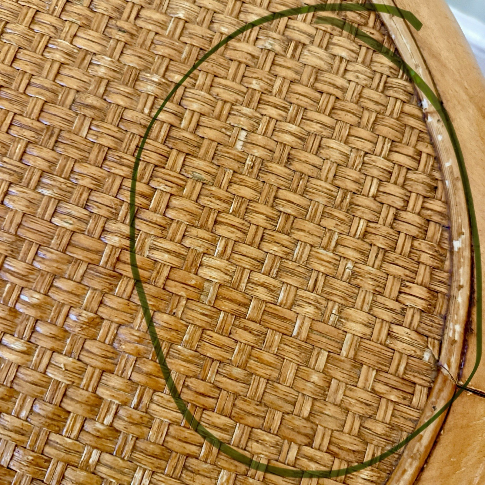 Retro 1970s Rattan & Bamboo Large Oblong Coffee Table VTG Handwoven Philippines