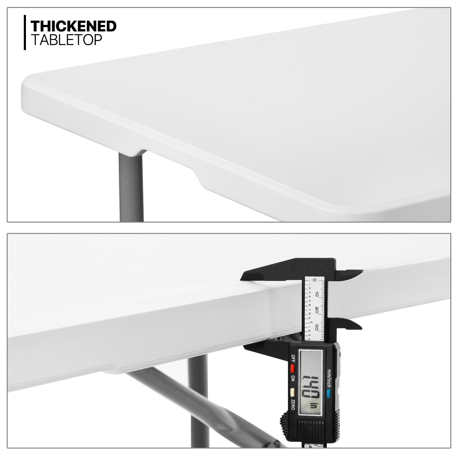 10 Pack White[4 FT FOLDABLE CARD GAME TABLE]Outdoor Picnic Dining Desk w/Handle