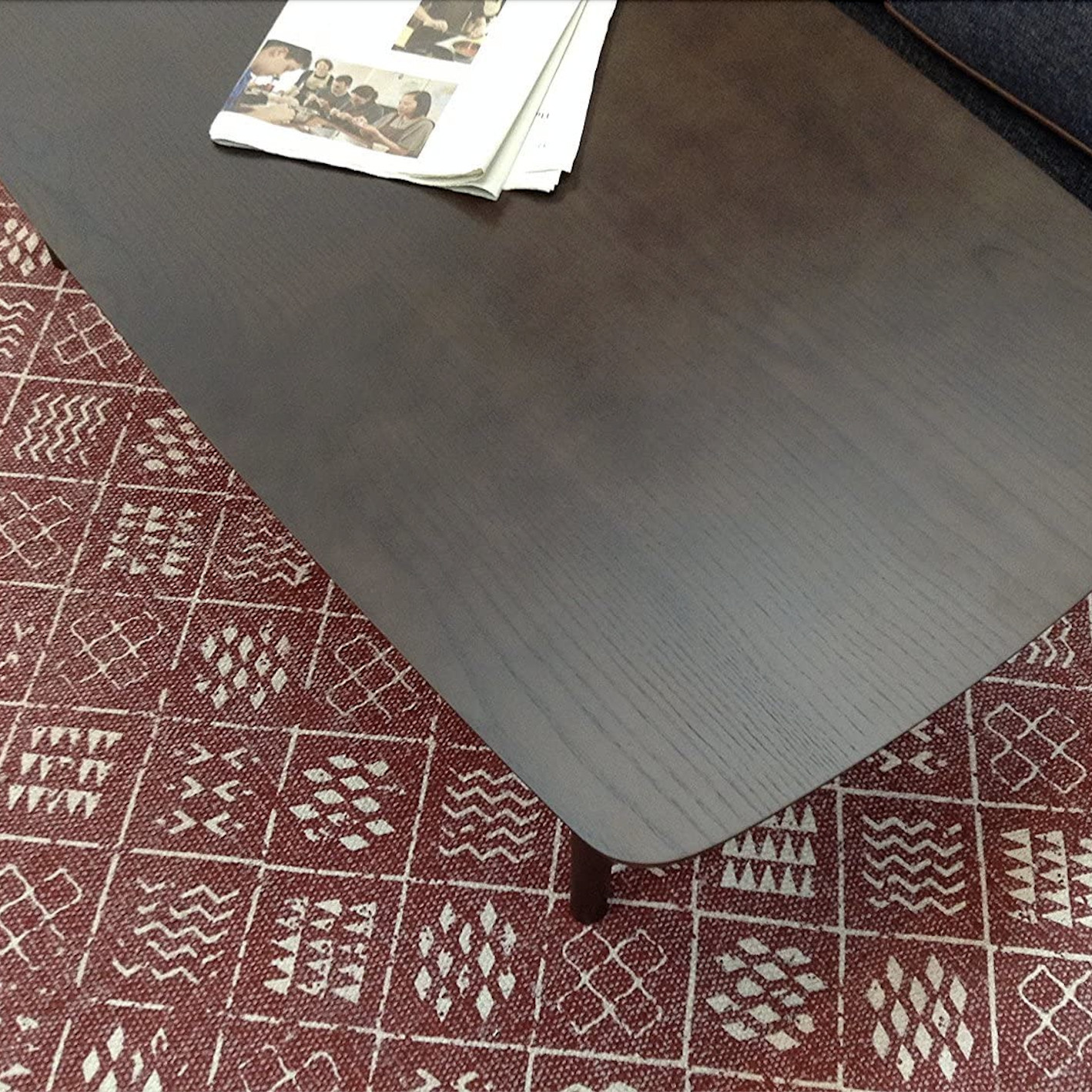 Wooden Folding Coffee Center Table Dark Brown SGS-229DBR Azumaya F’Kolme-USA NEW