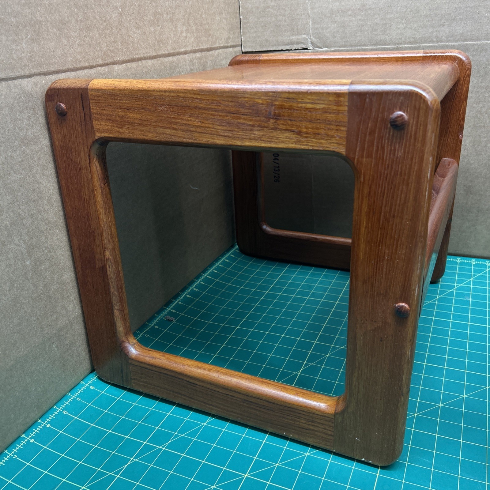 Set Of 3 Danish Wooden Teak Nesting Tables Mid-Century Modern 1970’s