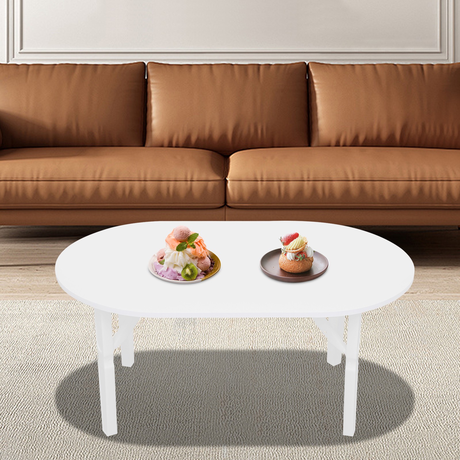 Max 44.09lbs Coffee Table 80*48*36cm Foldable Small Table Portable Coffee Table