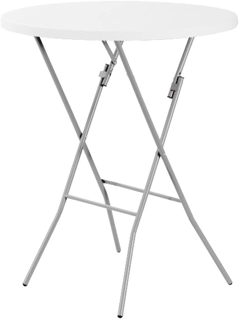 32in Cocktail Table no Assembly Required High Top Bistro Round Plastic Folding