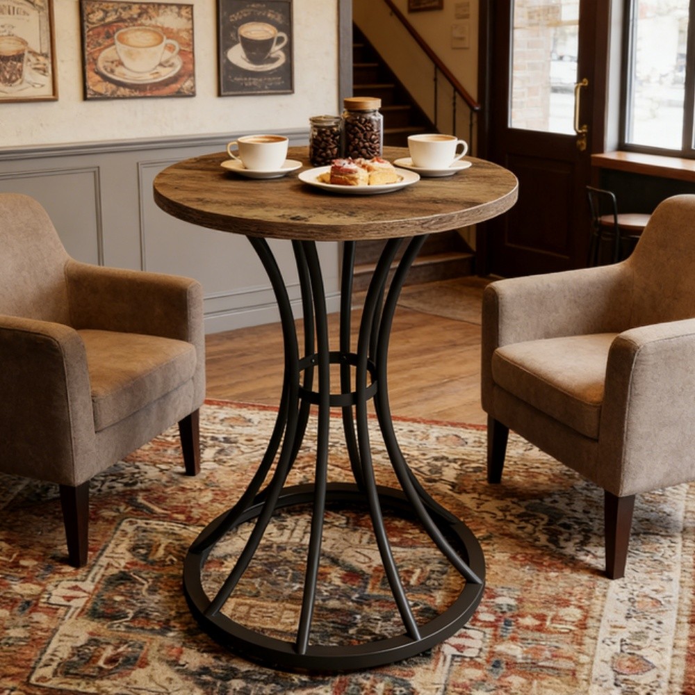 Ound Coffee Bar Table Perfect for A Home Bar Balcony or Conversation Spot