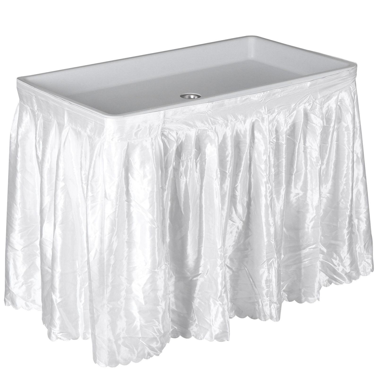 Folding Ice Cooler Table 40.5 inch Outdoor Party Table with Detachable Skirt