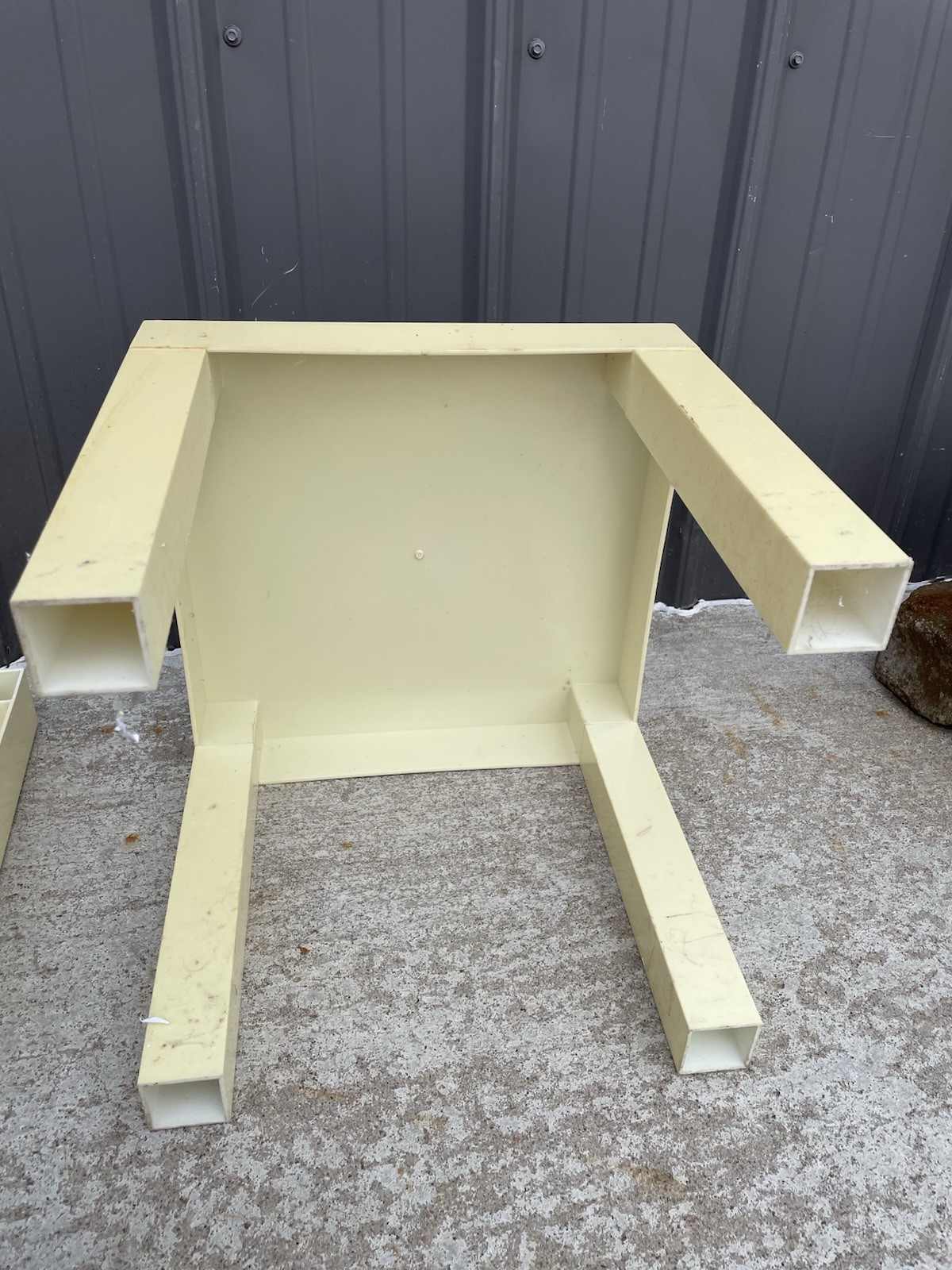 Vintage 70s Plastic Side Table Geometric NL