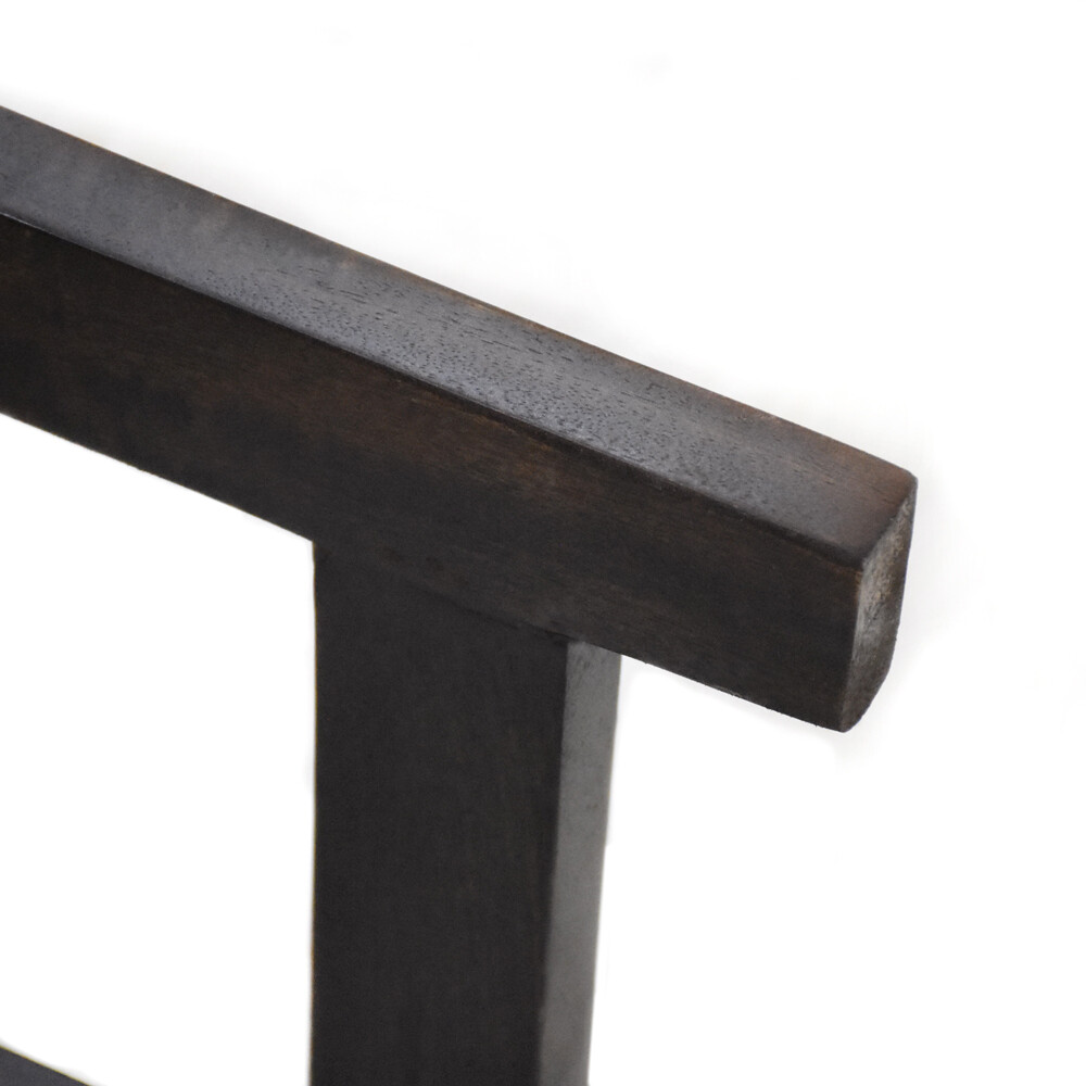 Handmade 100% Mango Wood Knock Down Dark Walnut Color Rectangular Study Table