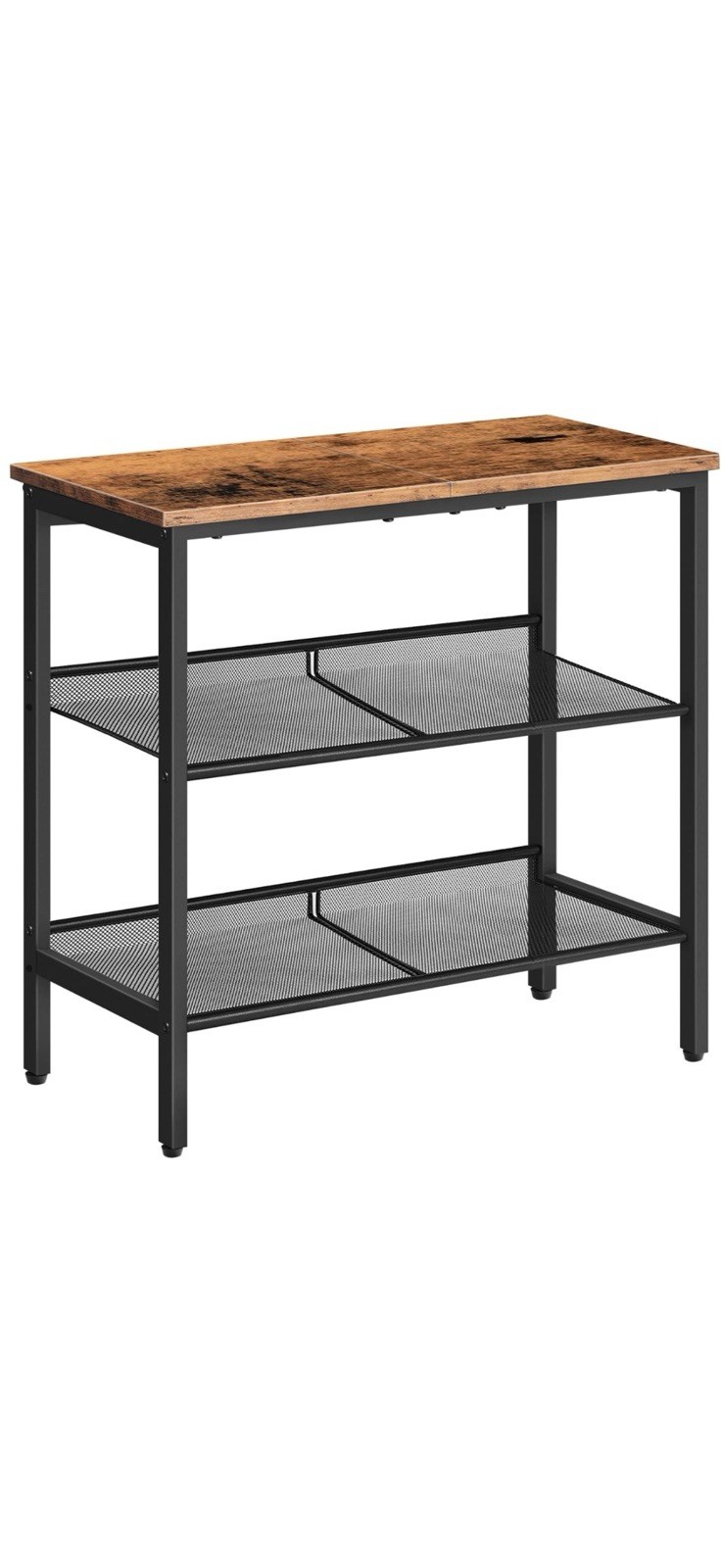 End Table, 3-Tier Narrow Side Table, Nightstand with 2 Flat or Slant Adjustable