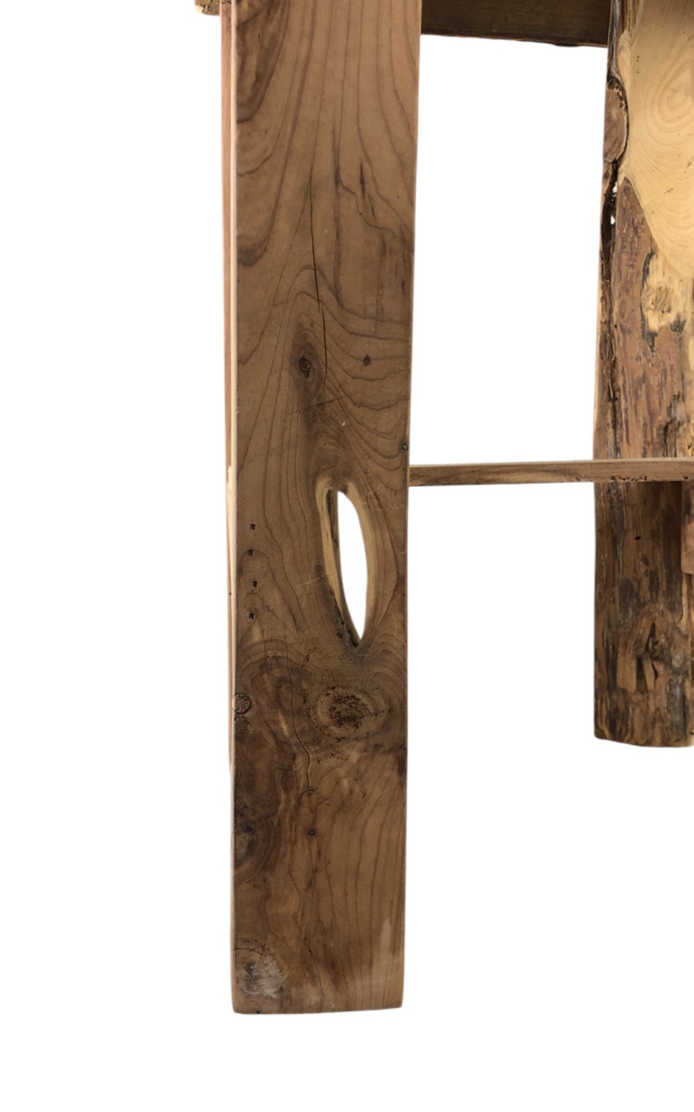 Rough Hewn Hand Made Solid Wood Square Table