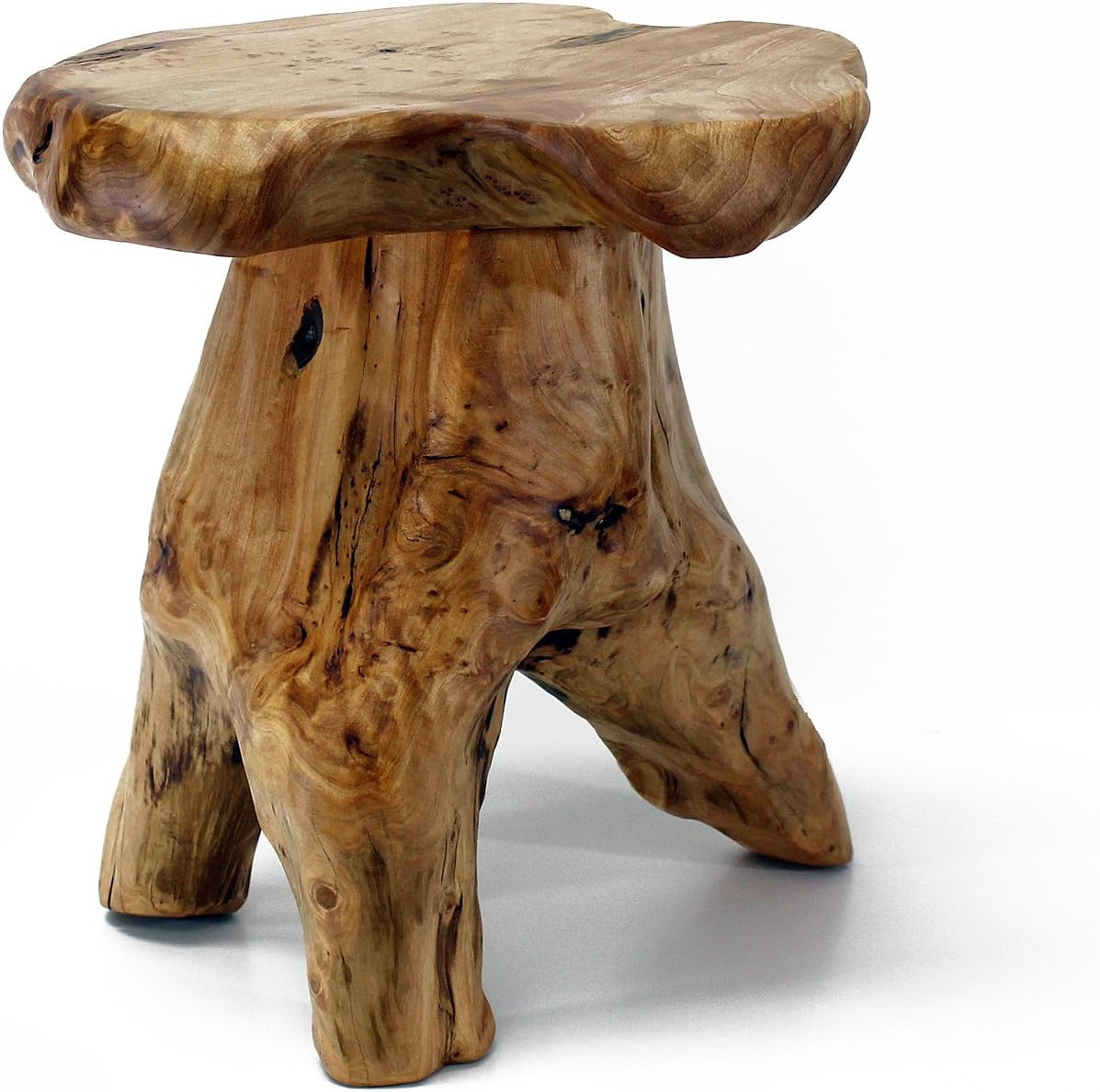 Natural Cedar Stump Stool, 14″ End Table, Live Edge Side Table, Plant Stand, Sma