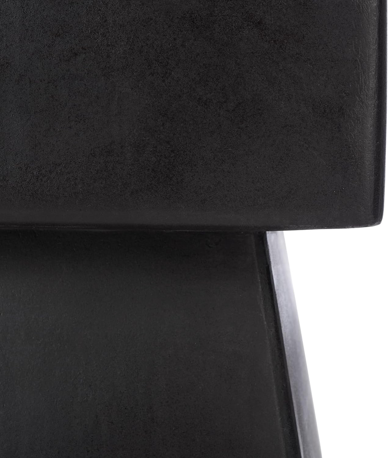 Outdoor Zen Black Mushroom Modern Concrete Accent Table