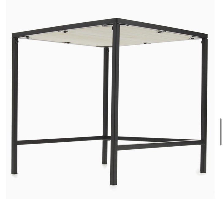 Home Basics Table 15.75” X 15.75” X 15.75” Color: Black and Natural TT39581