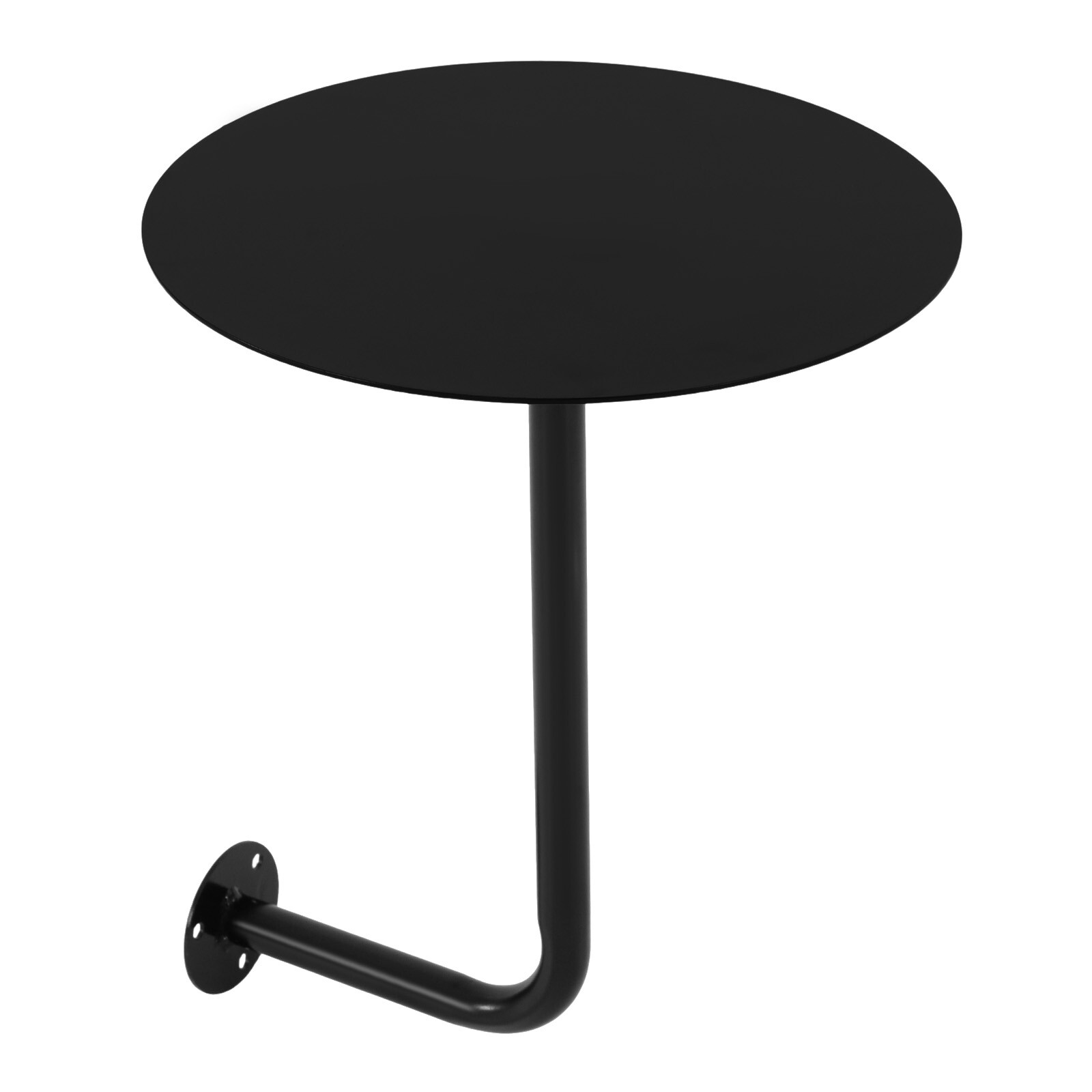 Round Pub Table Black Bar Table Wall Mounted Iron Cocktail Table Bistro Table