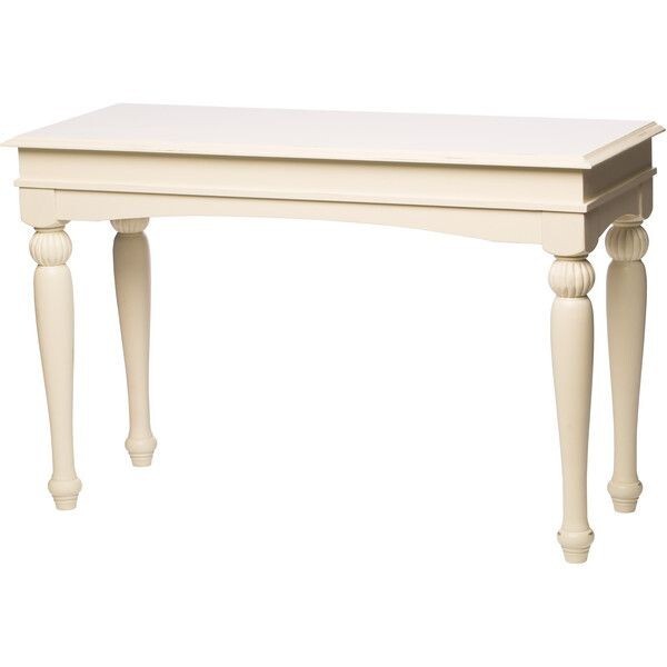 Vanilla Wasatch Sofa Table Turned Leg Distressed Off-White Traditional BRAND NEW