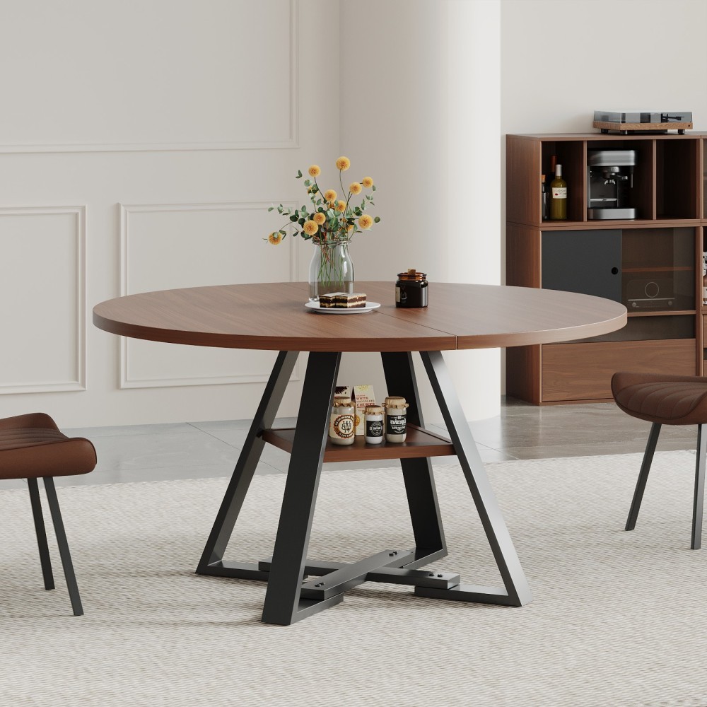 Round Dining Table Modern Kitchen Table Coffee Table for Dining Room/Living Room
