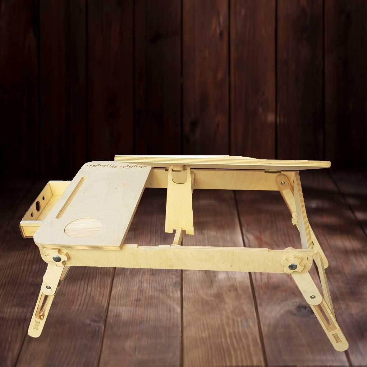 DIGITAL VECTOR FILE, Laptop table for bed, size53x35 sm. for 10 mm plywood