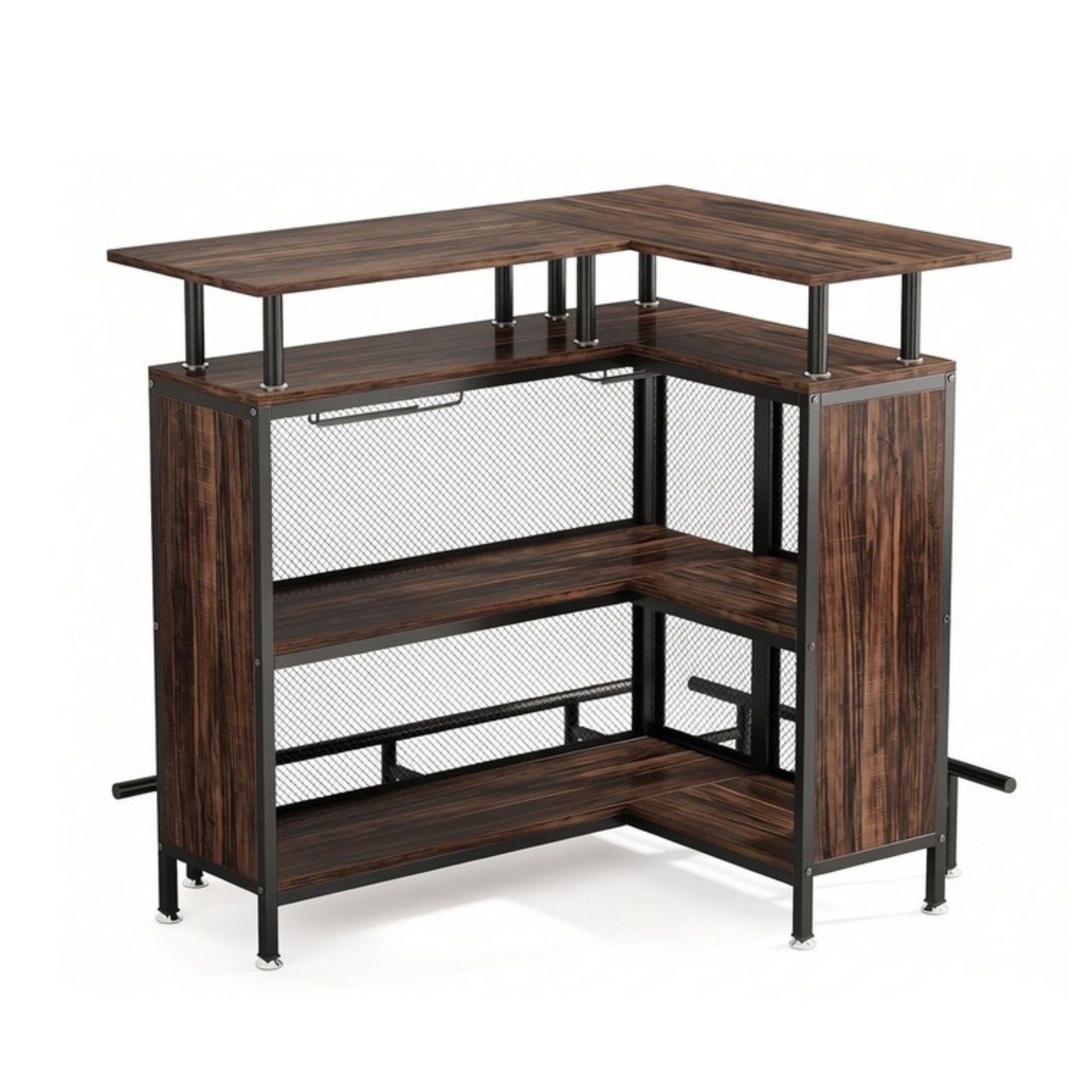 Bar Table L-shape Liquor Cabinet Home Bar Cabinet