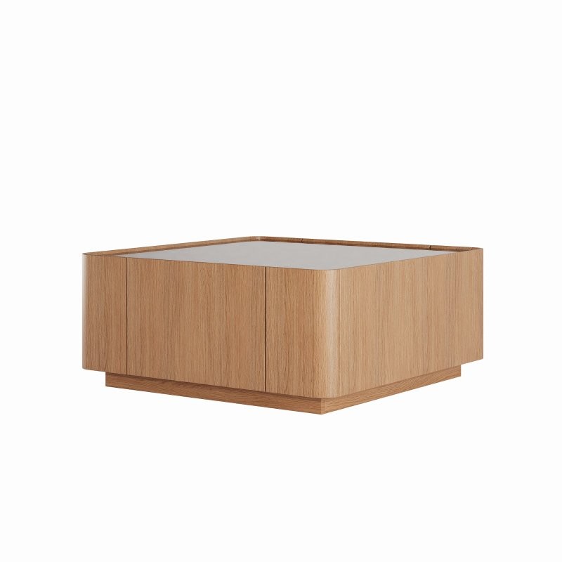 Coffee Table Glass Top Lift Top Bar Tables Rectangular W/ Hidden Storage Drawers