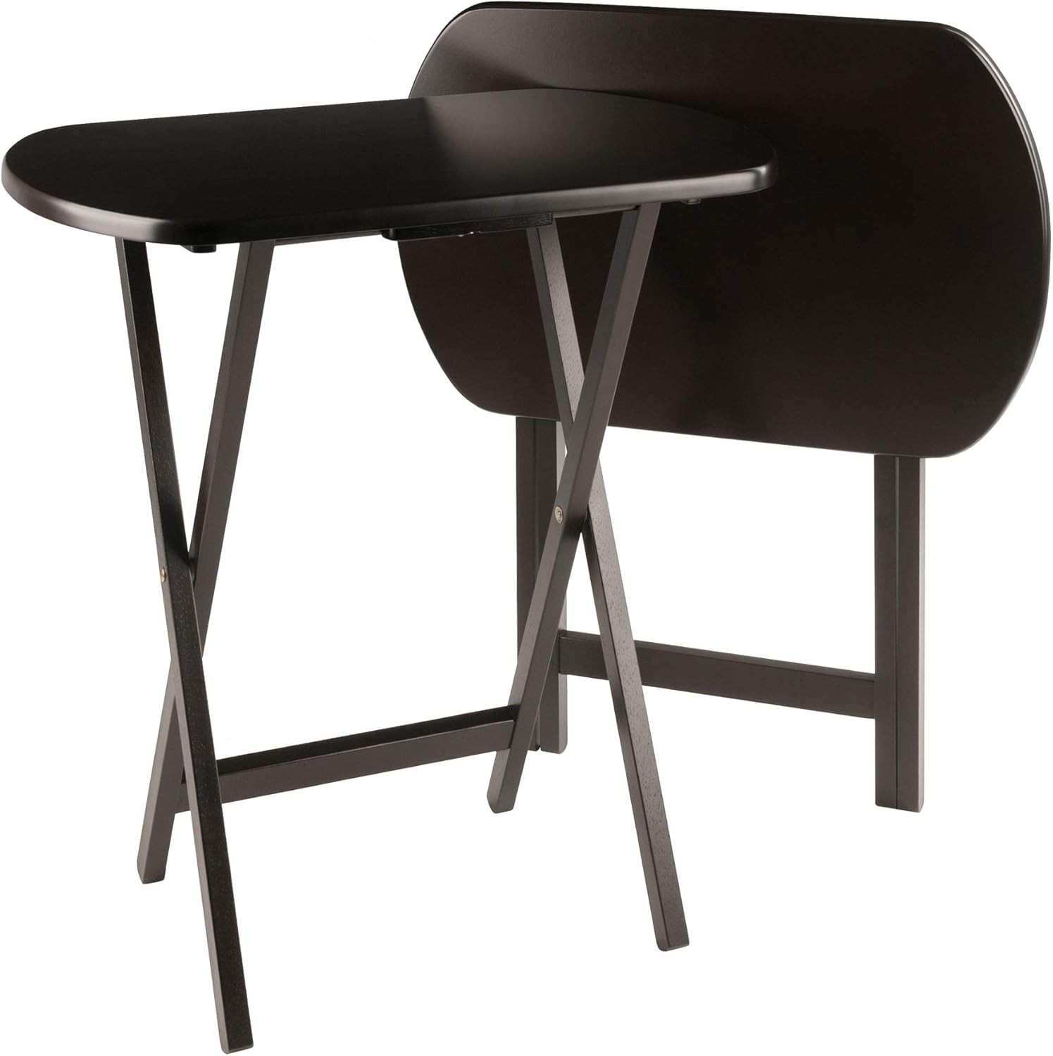 Corbett Set of 2 Oversized Foldable Snack Tables, Easy to Store Portable Fold up