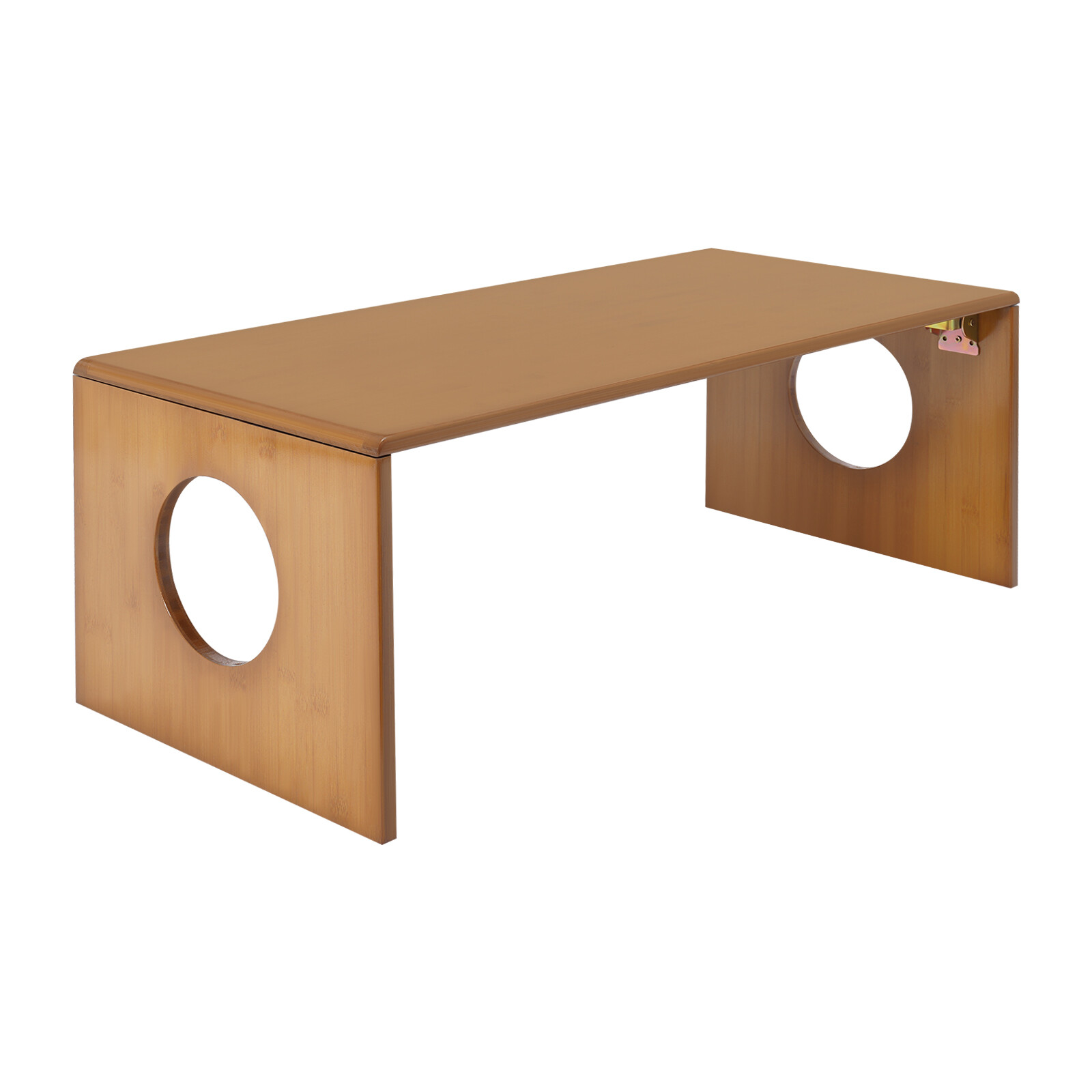 Foldable Bamboo Low Floor Coffee Table 31.5 × 14.5 × 11.8 in Brown