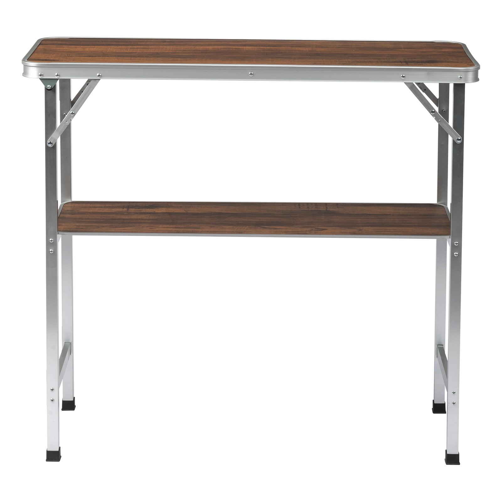 Portable Folding Bar Table With Shelf, Tradeshow Podium Table