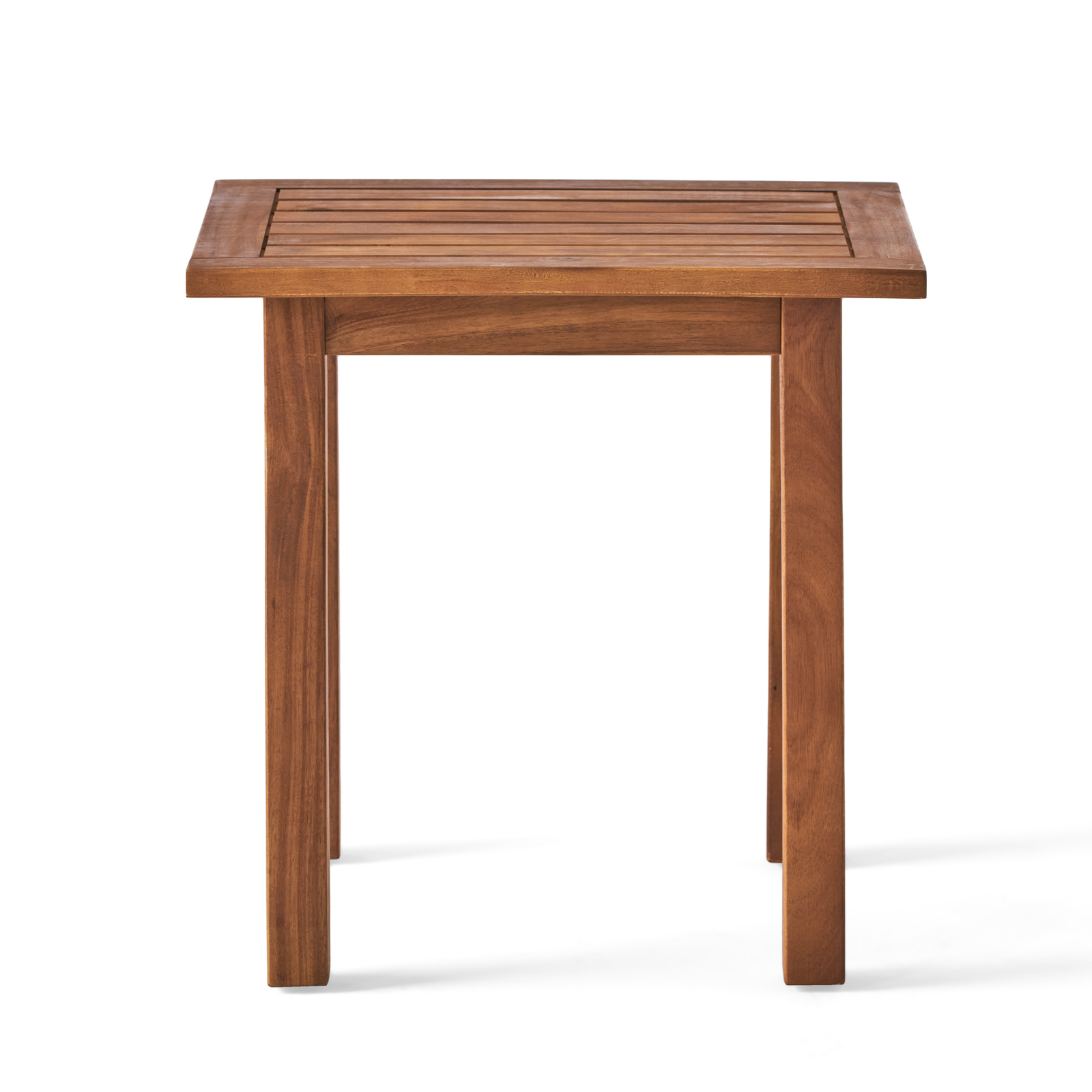 Outdoor Acacia Wood Square End Table, Teak