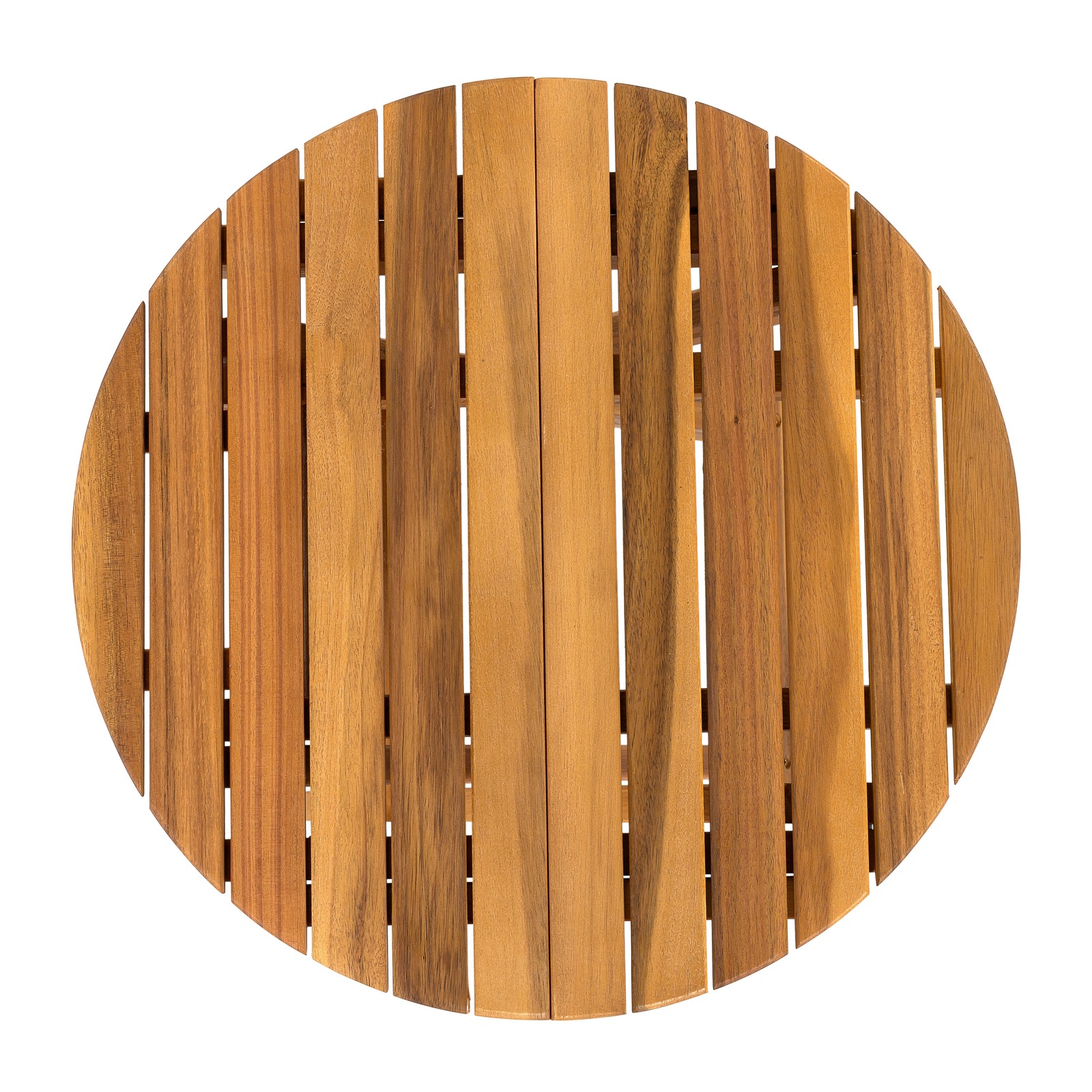 Foldable and adjustable outdoor acacia wood side table (teak veneer)
