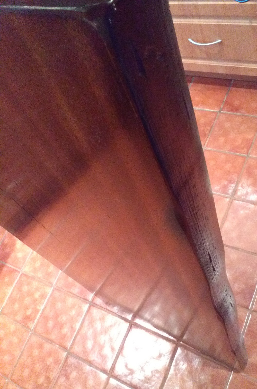 Wood Table top desktop Dark Mahogany? Made in Indonesia 25 x 50″ pick-up or ship