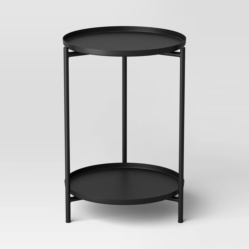 Metal End Table with Shelf Black – Room Essentials