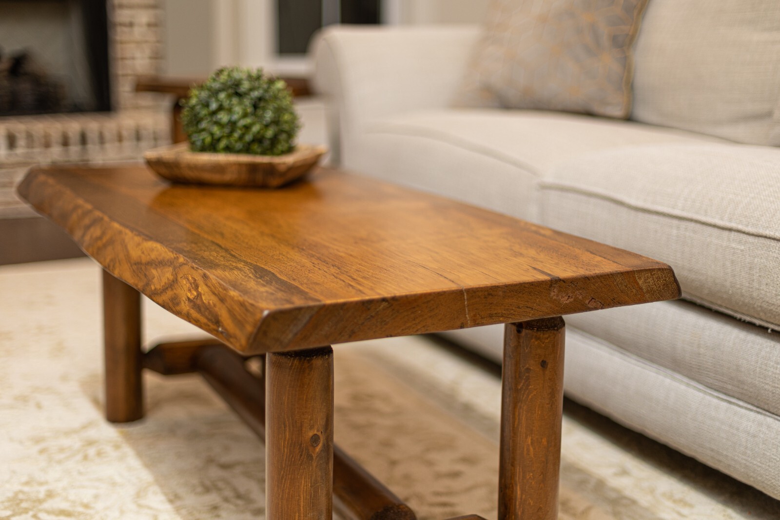 Southern Rustic Logwerks Log Coffee Table Live Edge