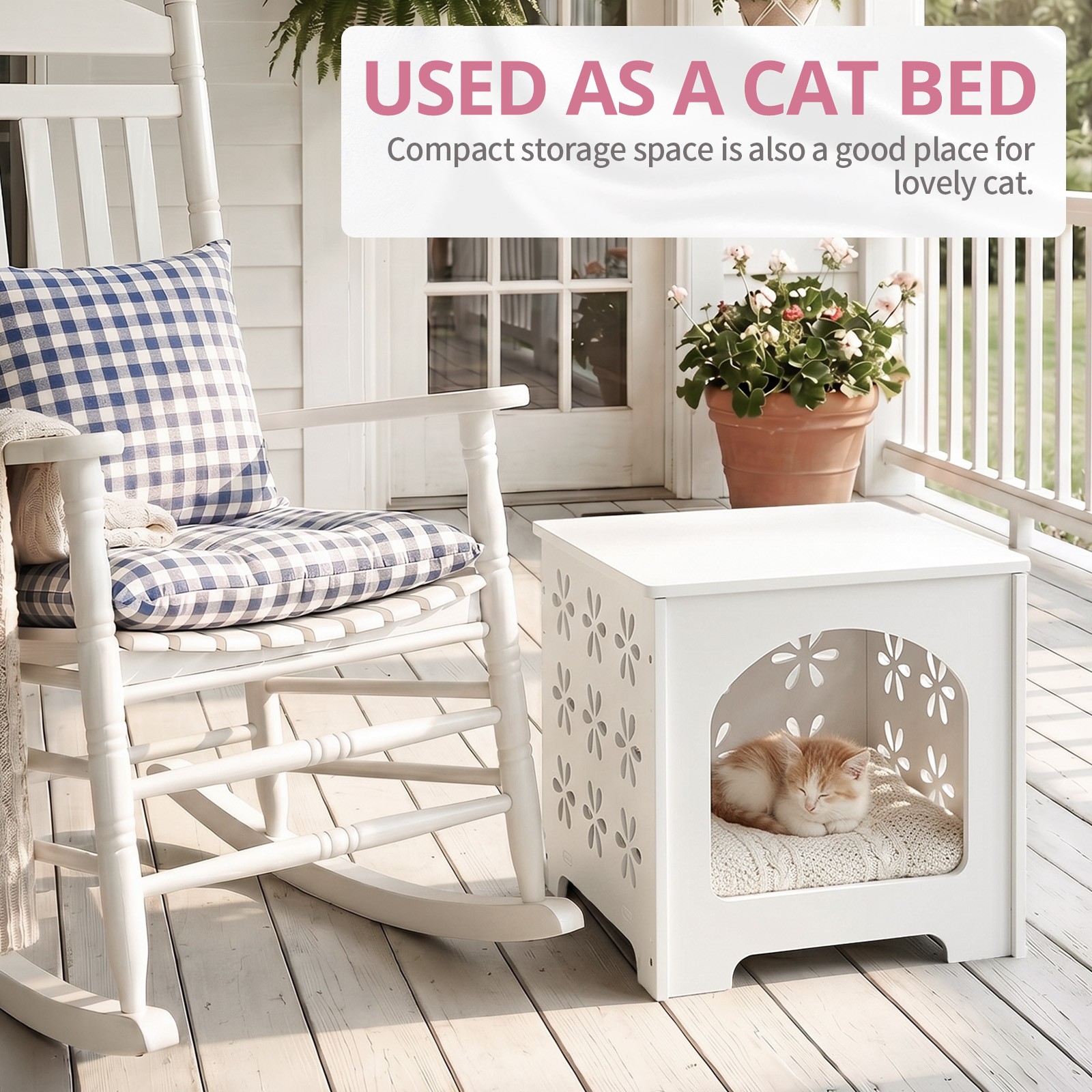 Portable Side Table PVC Bedside w/ Storage Rack for Indoor Living Room Bedroom