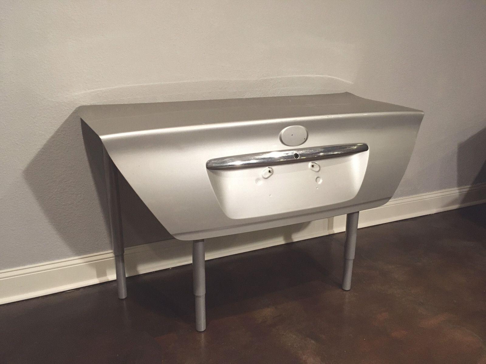 Up-cycled Car Trunk Lid Table/Desk- Adjustable, Multipurpose, One of a Kind
