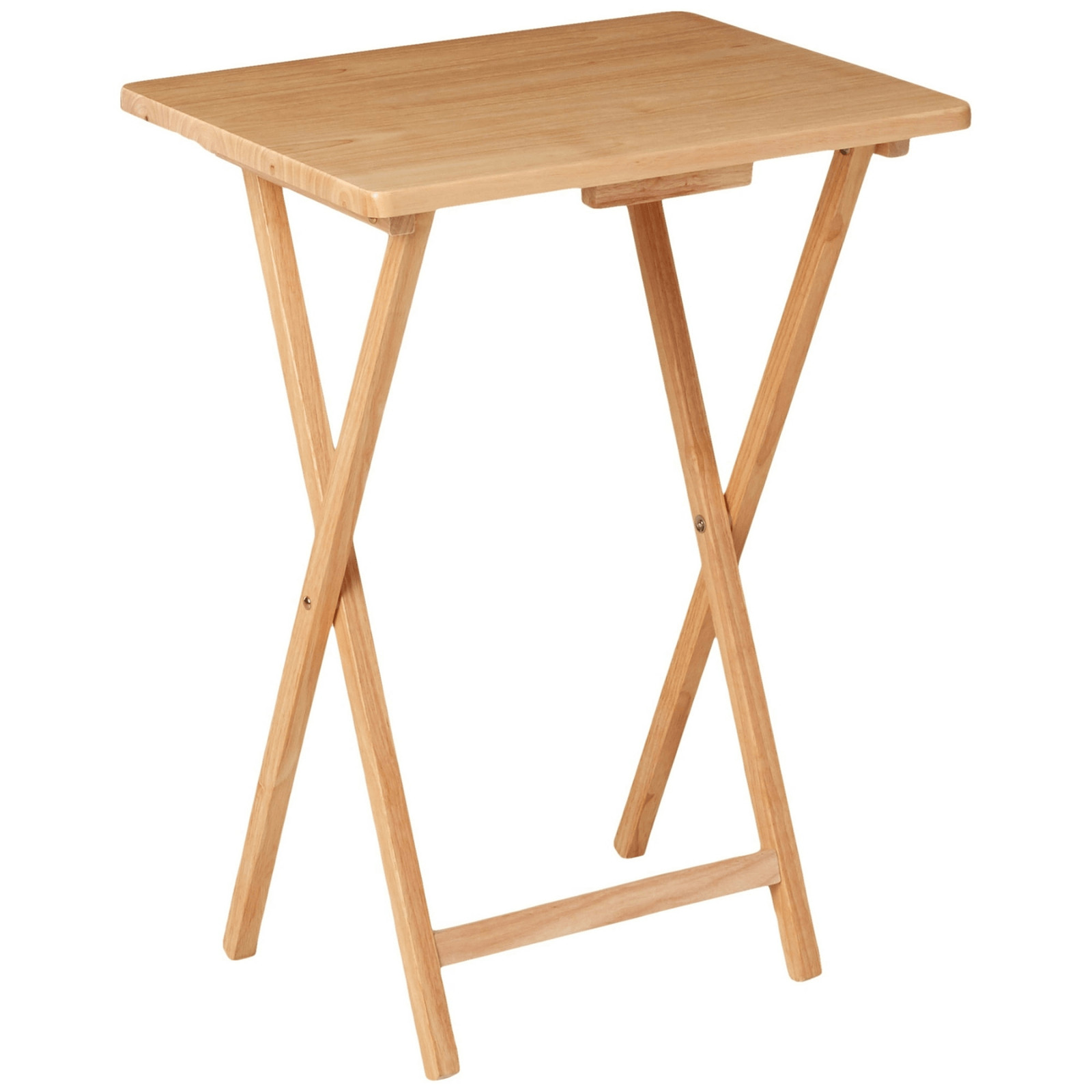 Mainstays Folding TV Tray Table Portable Lightweight Wooden Snack Dinner rack