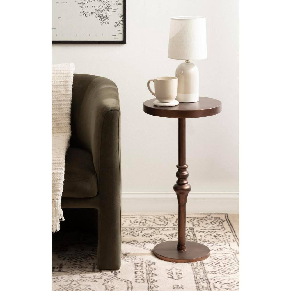 Stratton 13 In. Bronze round Metal End Table