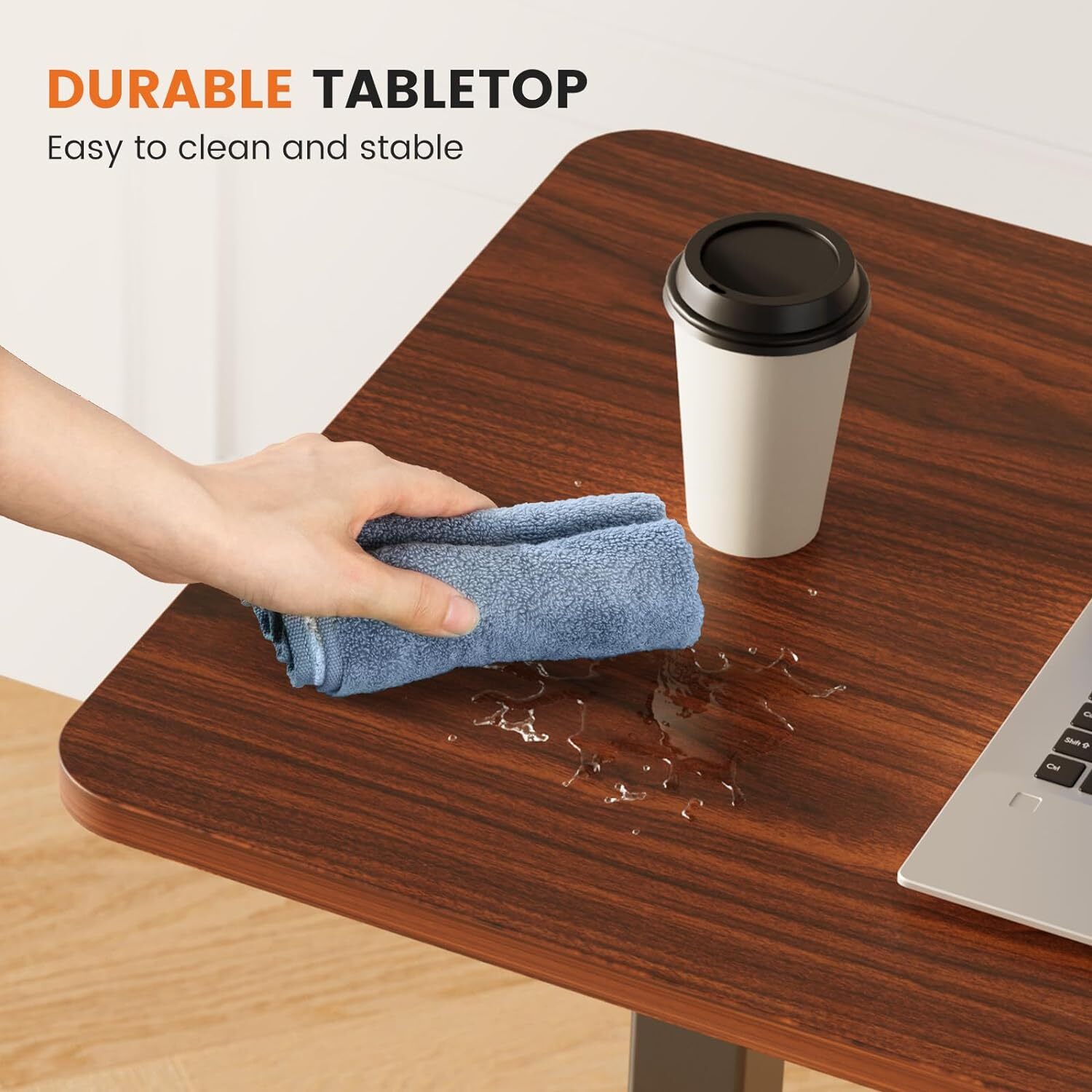 Overbed Bedside Table with Wheels Adjustable Hospital Home Use Bed Laptop Table