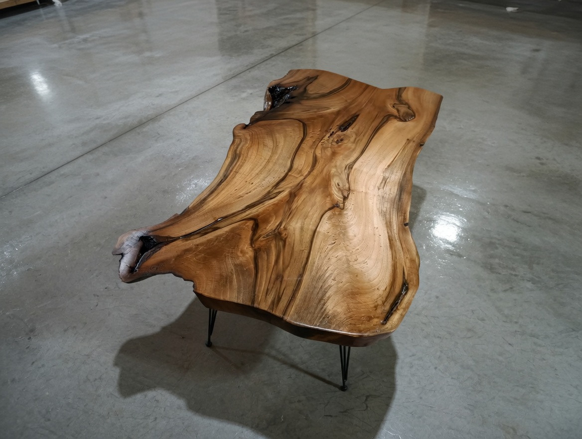 Rustic Coffee Table Live Edge coffee table Solid wood Table Walnut Rustic table