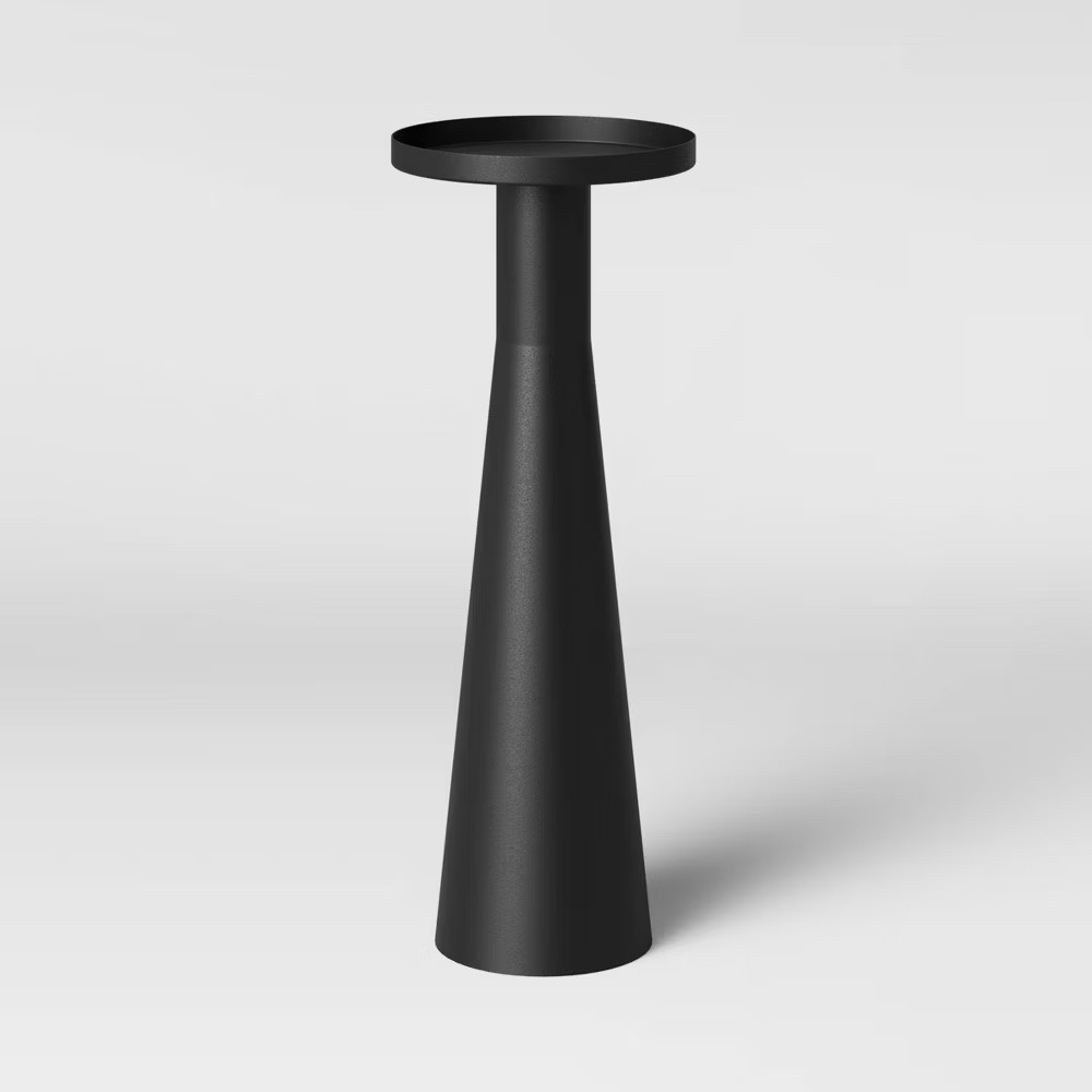 Alester Round Smooth Metal Drink Table Black – Project 62
