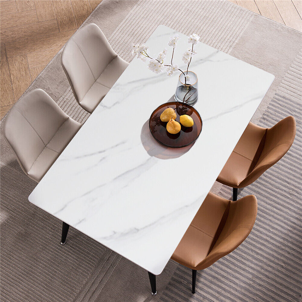 Dining Table Natural Texture Slate for Dining Room Kitchen Seat 6-8 People 48 in
