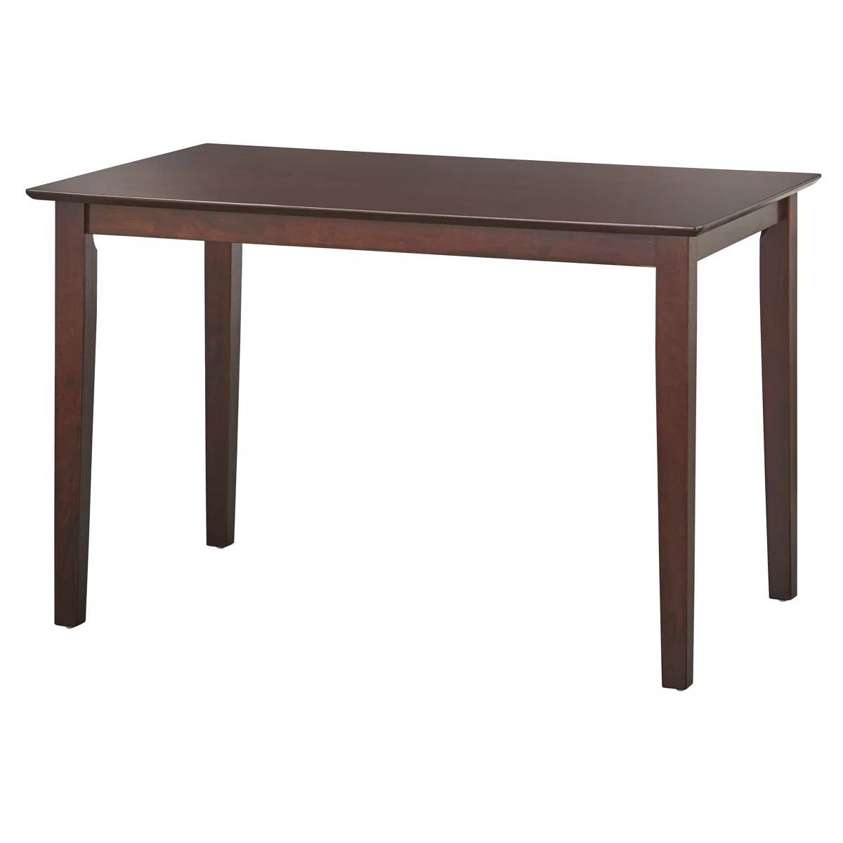 Dining Table Espresso Brown Wood Rectangular 47x29in