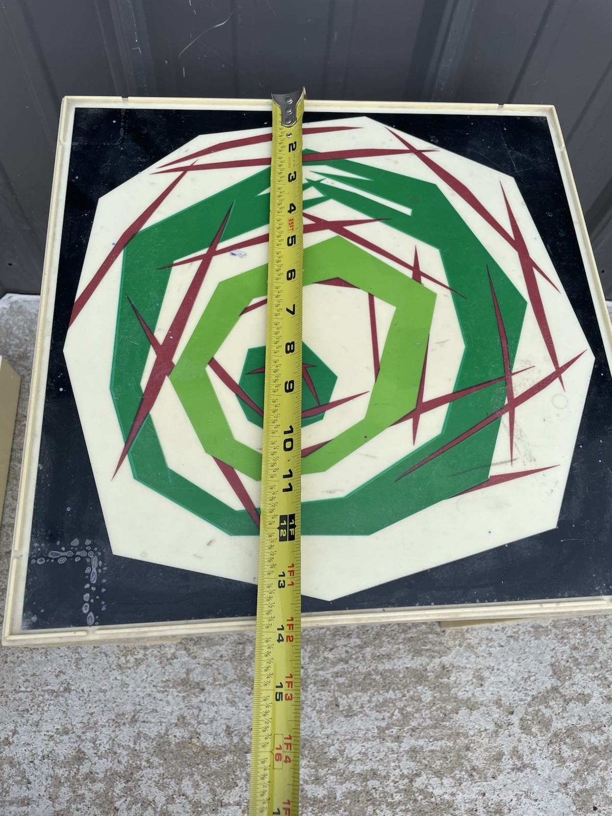 Vintage 70s Plastic Side Table Geometric NL