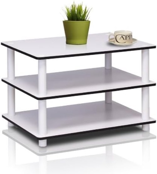 JUST Coffee Table, 3-Tier Modern Coffee Table with Open Shelf, Toolless Assem…