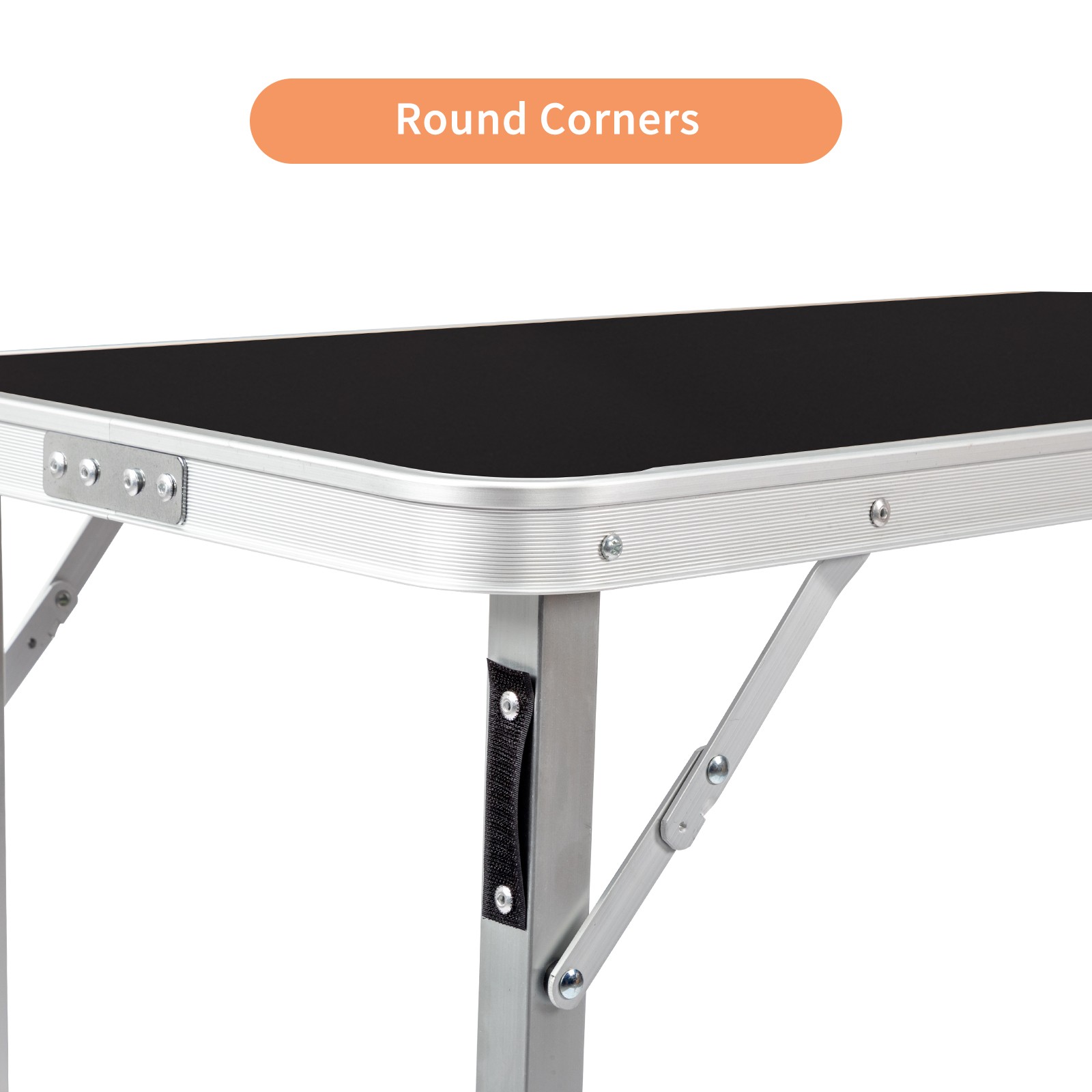 Folding Bar Table with Shelf, Tradeshow Podium Table with Black