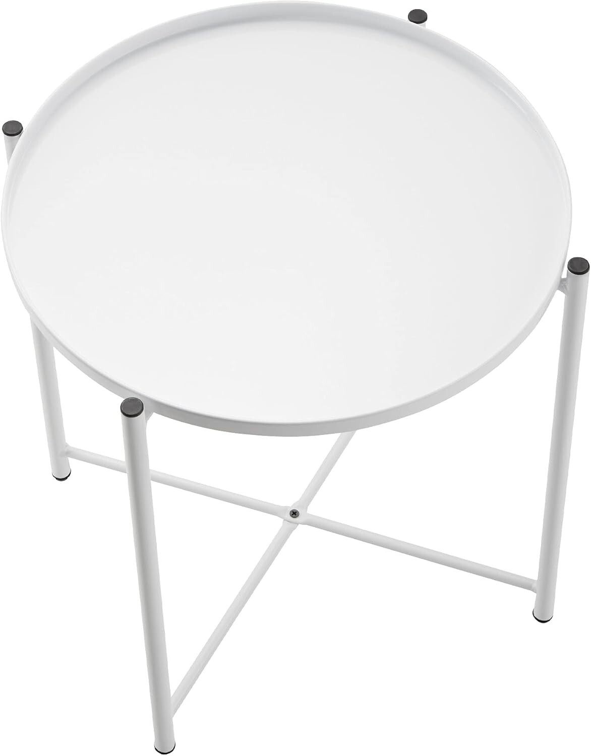 tectake 404198 Side Table Oxford 45.5 x 45.5 x 53 cm White