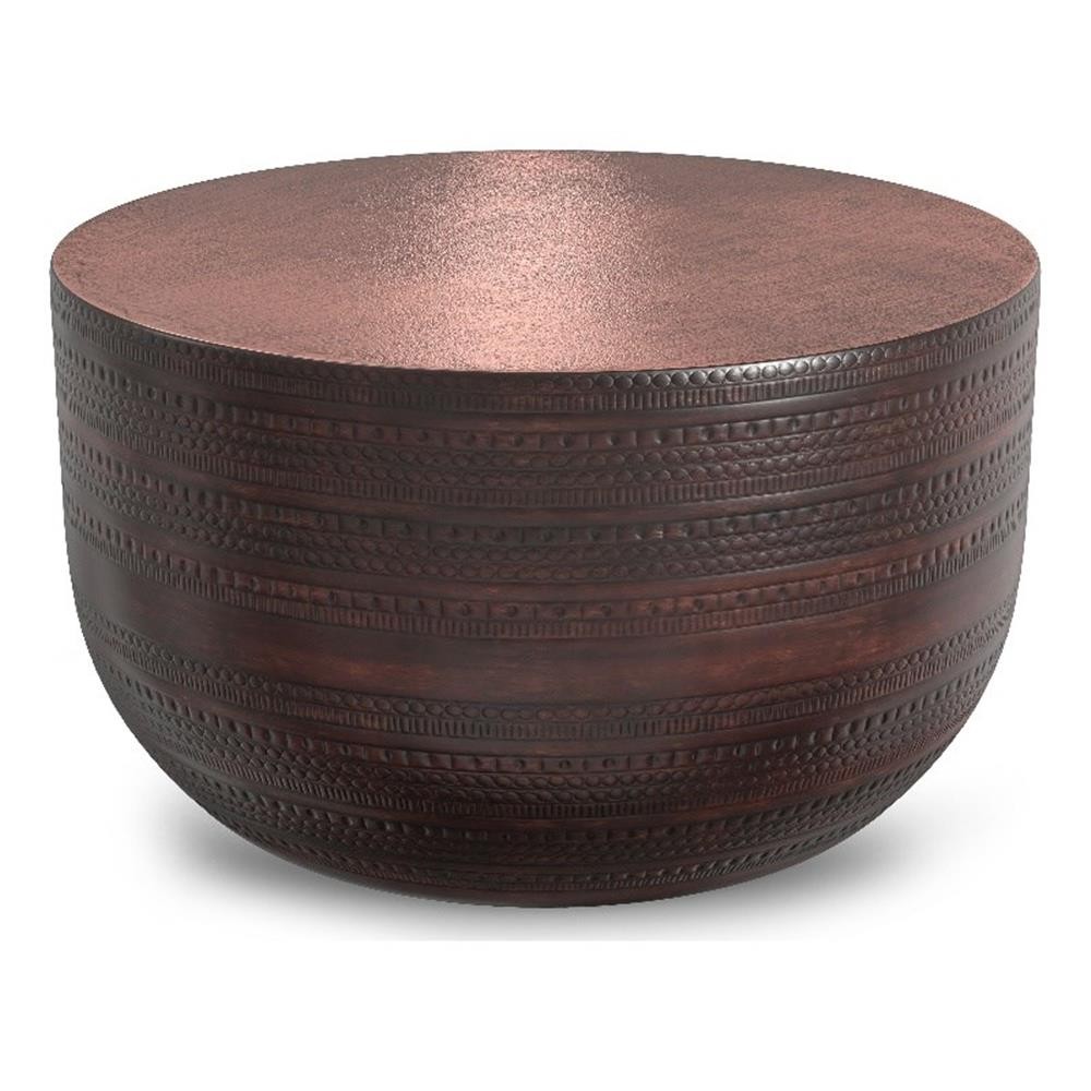 Johnsen 29.5″ Wide Boho Metal Coffee Table in Oil Rubbed Bronze Iron & Assembled